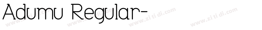 Adumu Regular字体转换